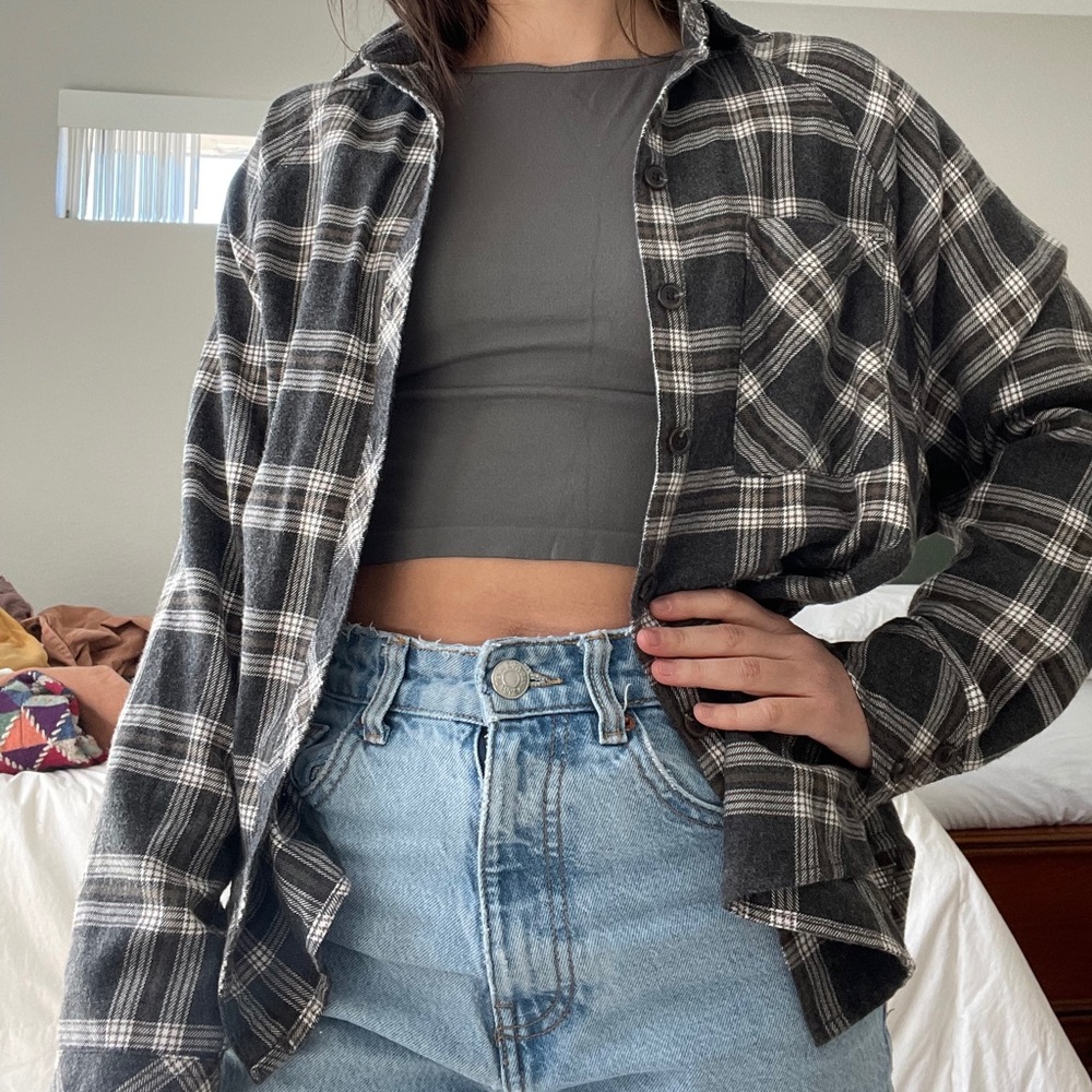 Flannel Button-Down Top (Target)